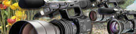 HVR-Z7J/HVR-S270J（12x CarlZeissズームレンズ) ハイビジョンカメラには4種類のアクセサリーが対応します。